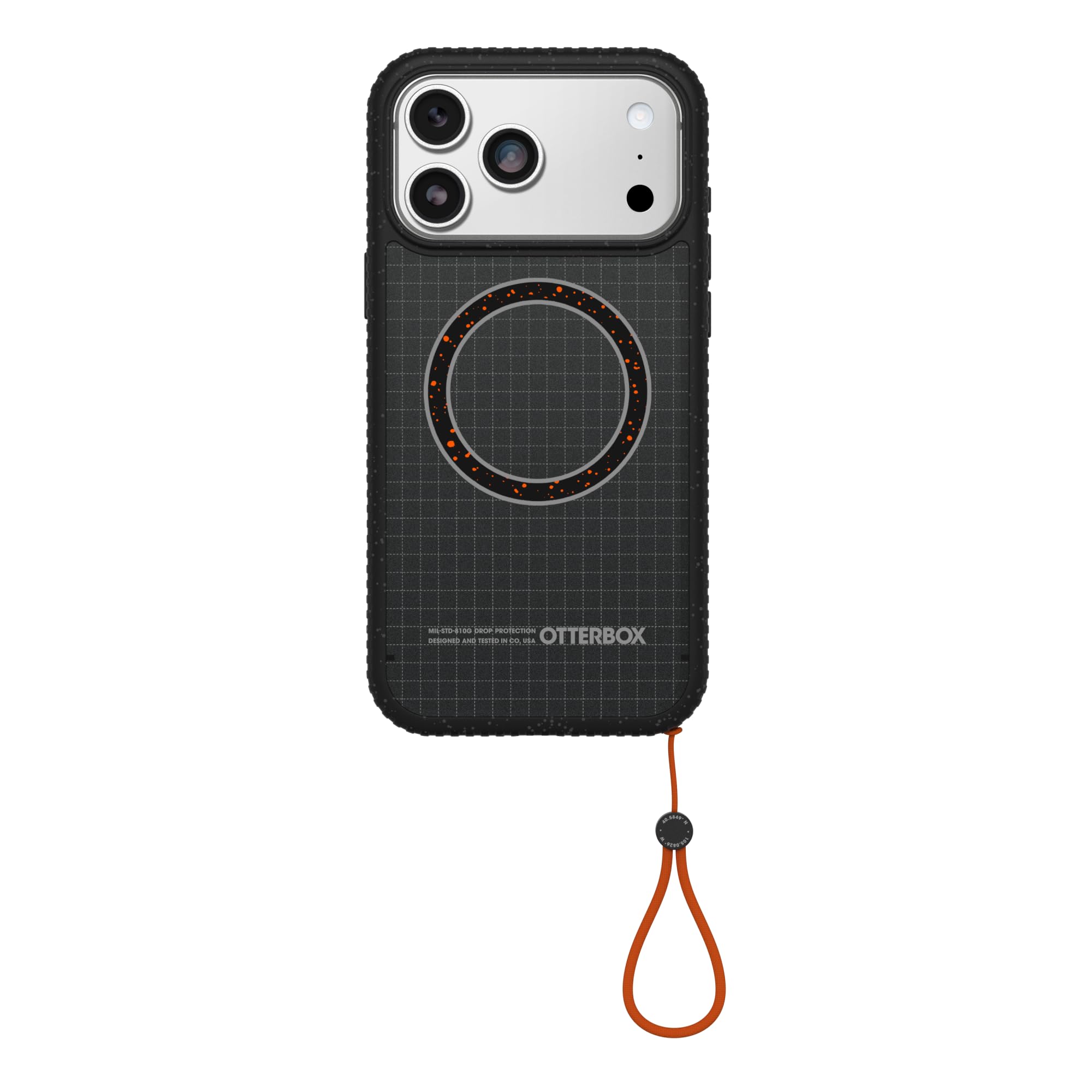 Photo 1 of ***MISSING PARTS***OtterBox Sole Series Phone Case for iPhone 17 Pro Max - Midnight Circuit - Grippy iPhone Case, Protective Phone Case with Strap, Magsafe Black