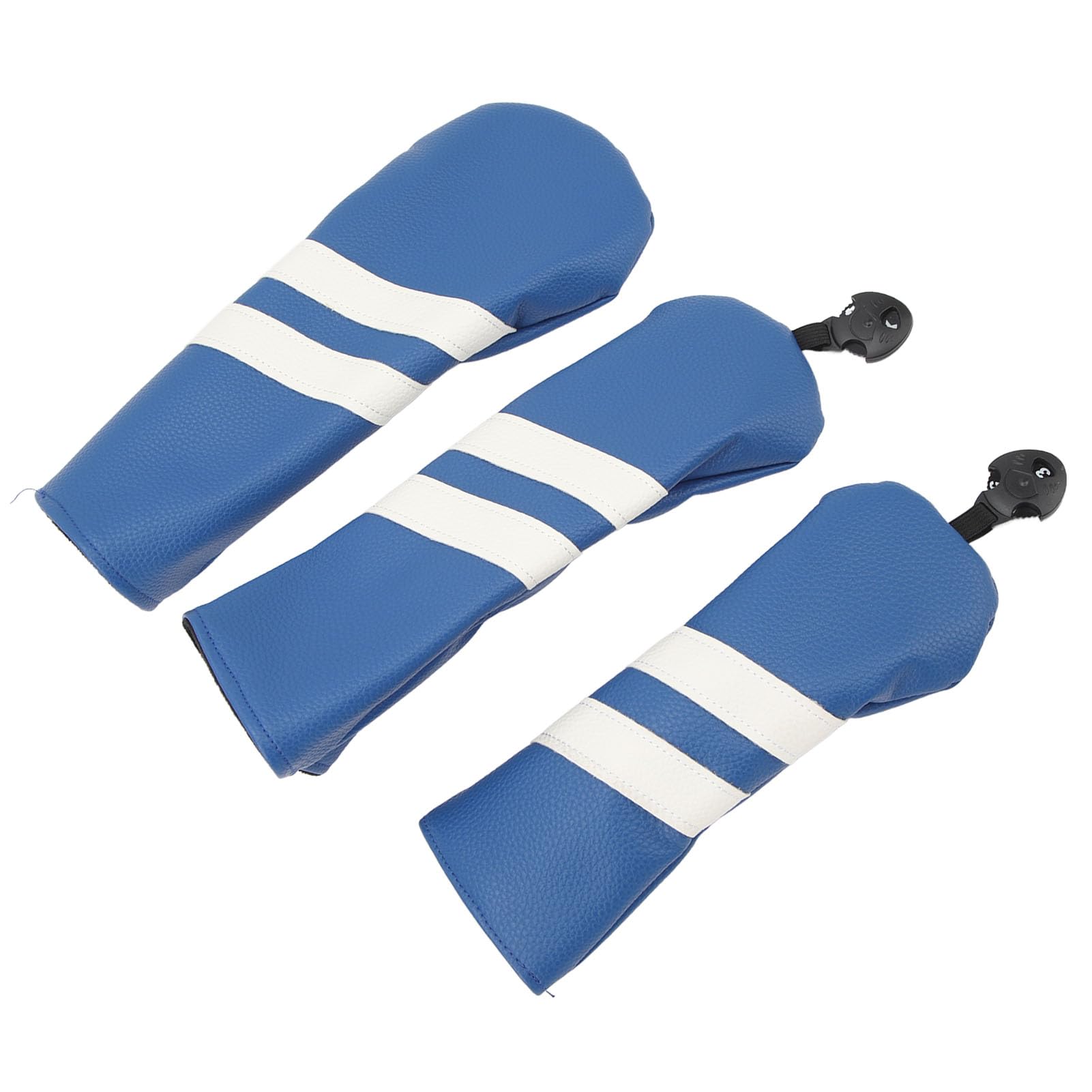 Juego de Fundas para Palos de Golf, 3 Fundas de Cuero PU para Driver, Madera híbrida