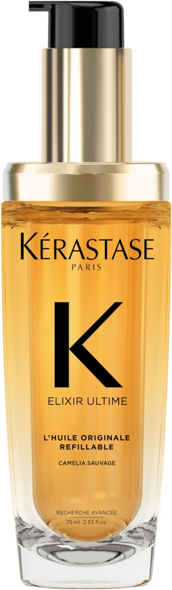 Kerastase Elixir Ultime Refillable Hair Oil - Hydrates & Smoothes Frizz, Adds Shine, With Wild Camellia, Nourishes & Strengthens Hair