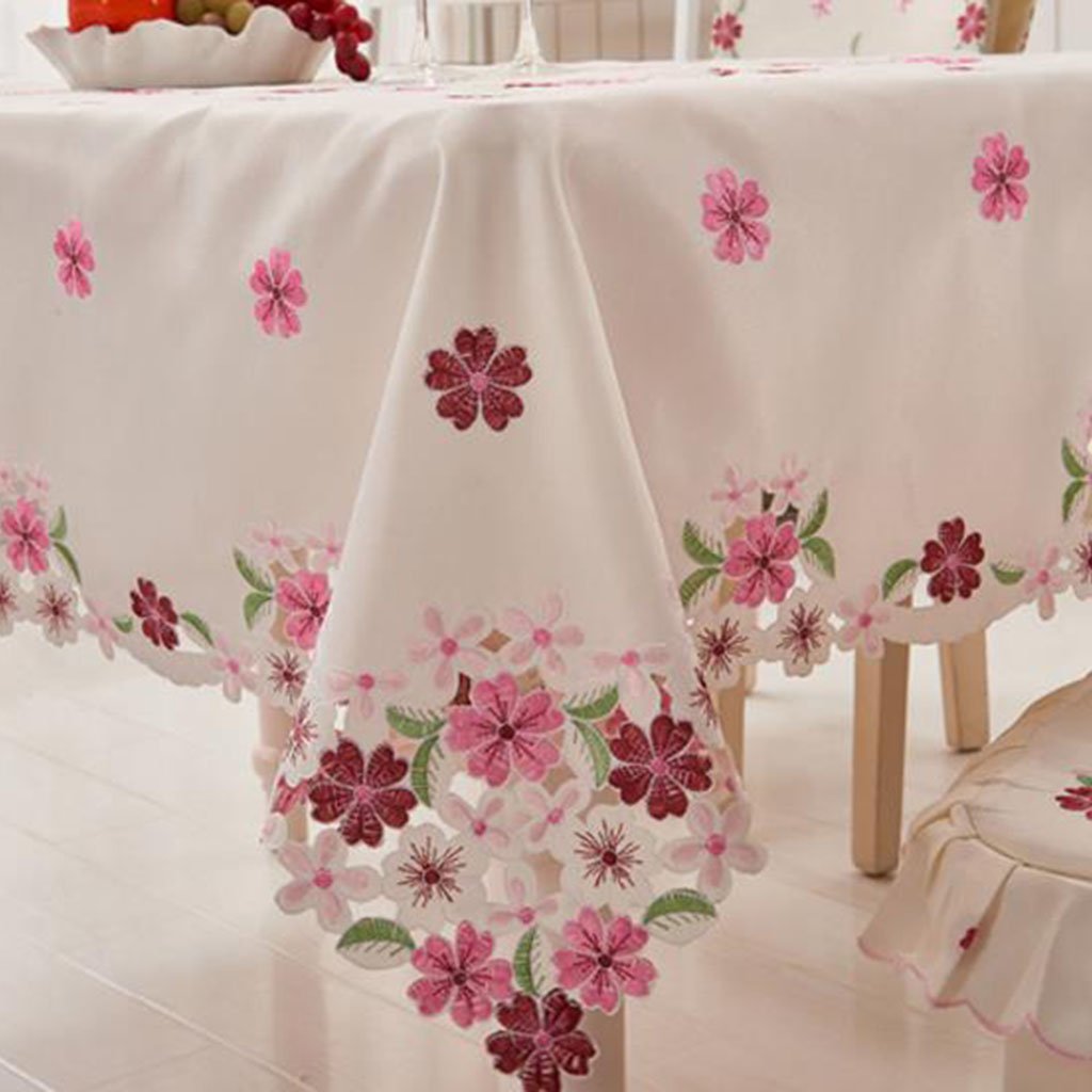 Amazon｜A 刺繍布のテーブルクロスヨーロッパのテーブルクロスの花 Z