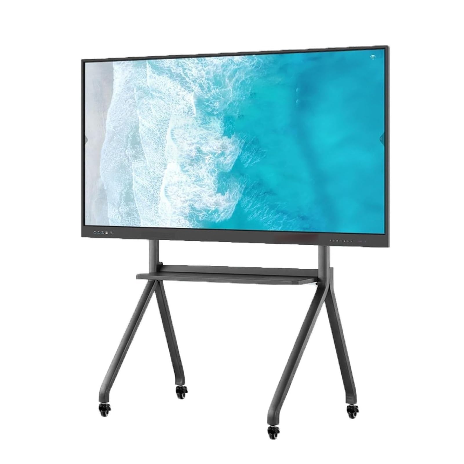HPTHLY Lcd Tv Frame Floor Stand - Mobile Tv Cart With Wheels, For 55-86 Inch Flat And Curved Screen Led Oled Tvs, Outdoor Shelf Floor Mount, Up To 210Kg/462.9Lbs