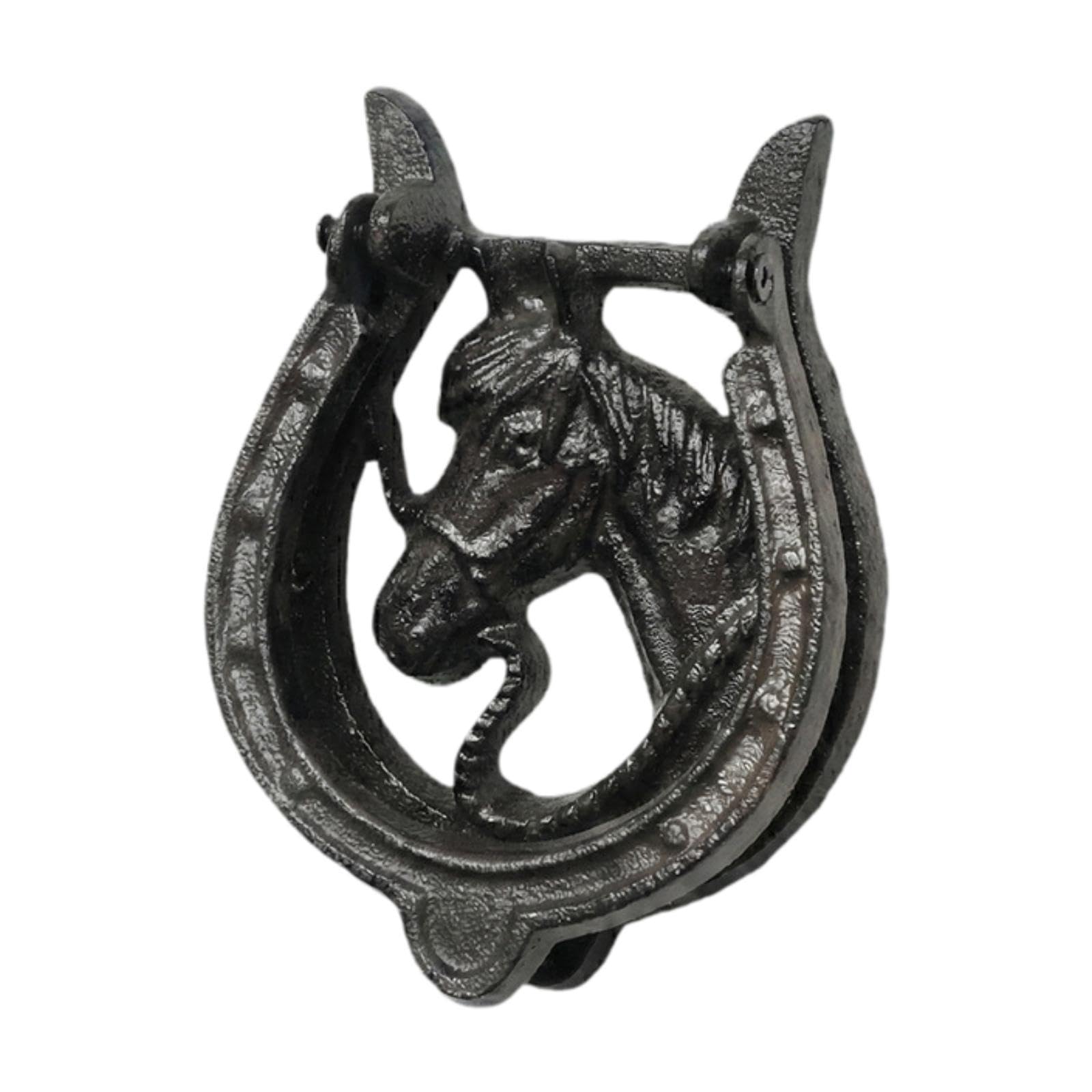 Accesorio de cabeza de caballo vintage: decoración duradera para puerta principal