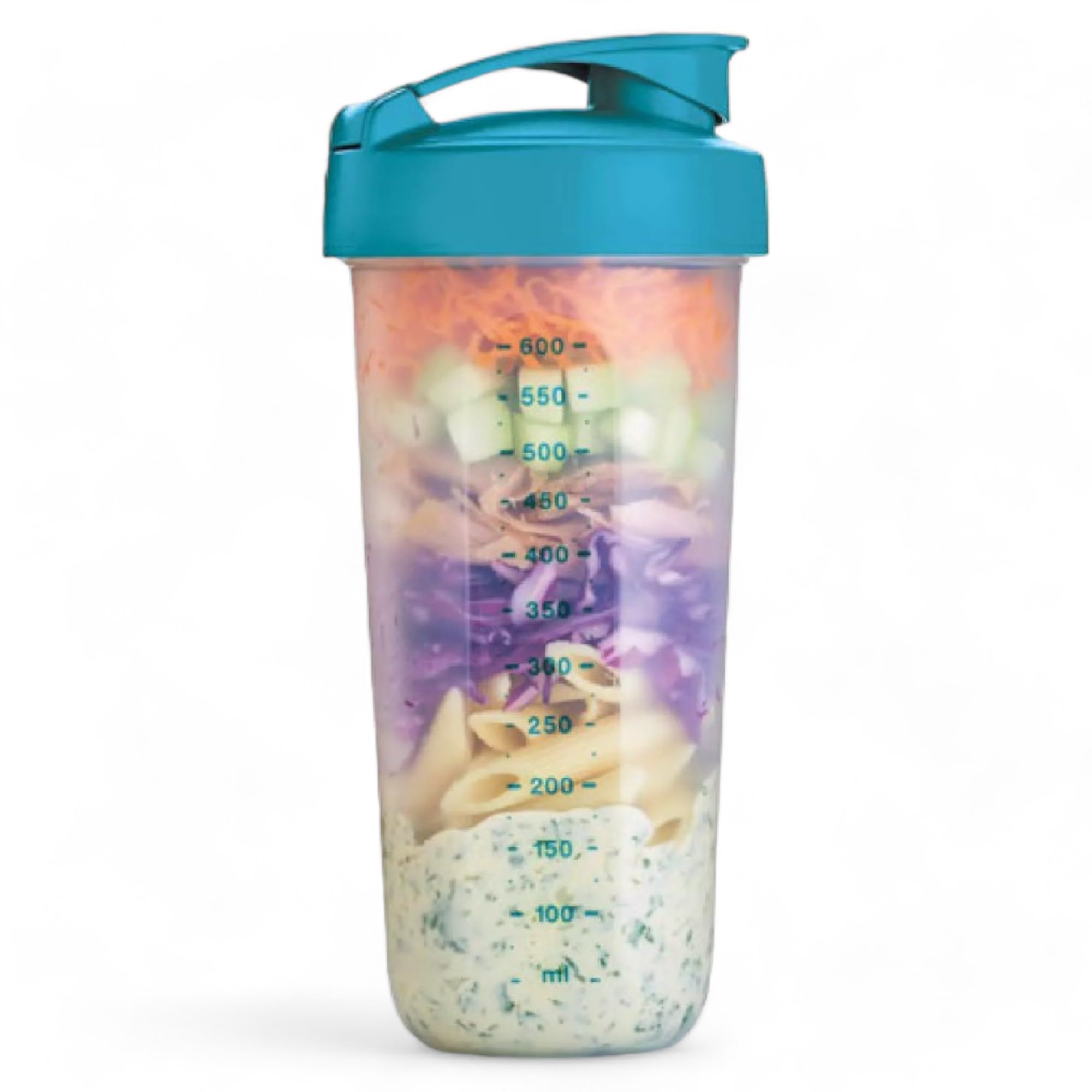 Tupperware Quick Shake Shaker Mixer, 590 ml Fassungsvermögen, Blaugrün