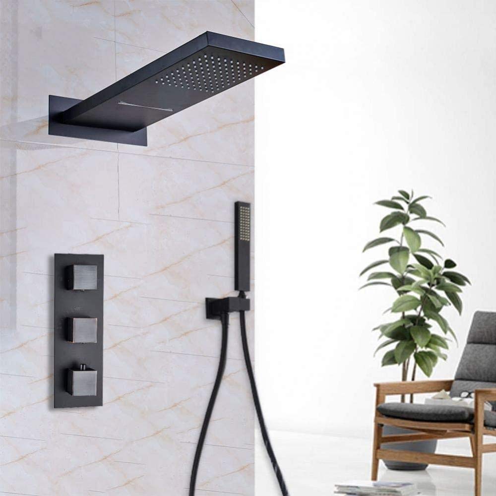 Robinet de salle de bain pluie dorée pour baignoire familiale