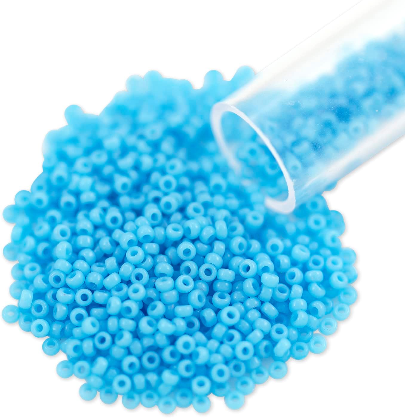 Miyuki Round Rocaille Seed Bead 15/0 Opaque Sky Blue (36 Grams)