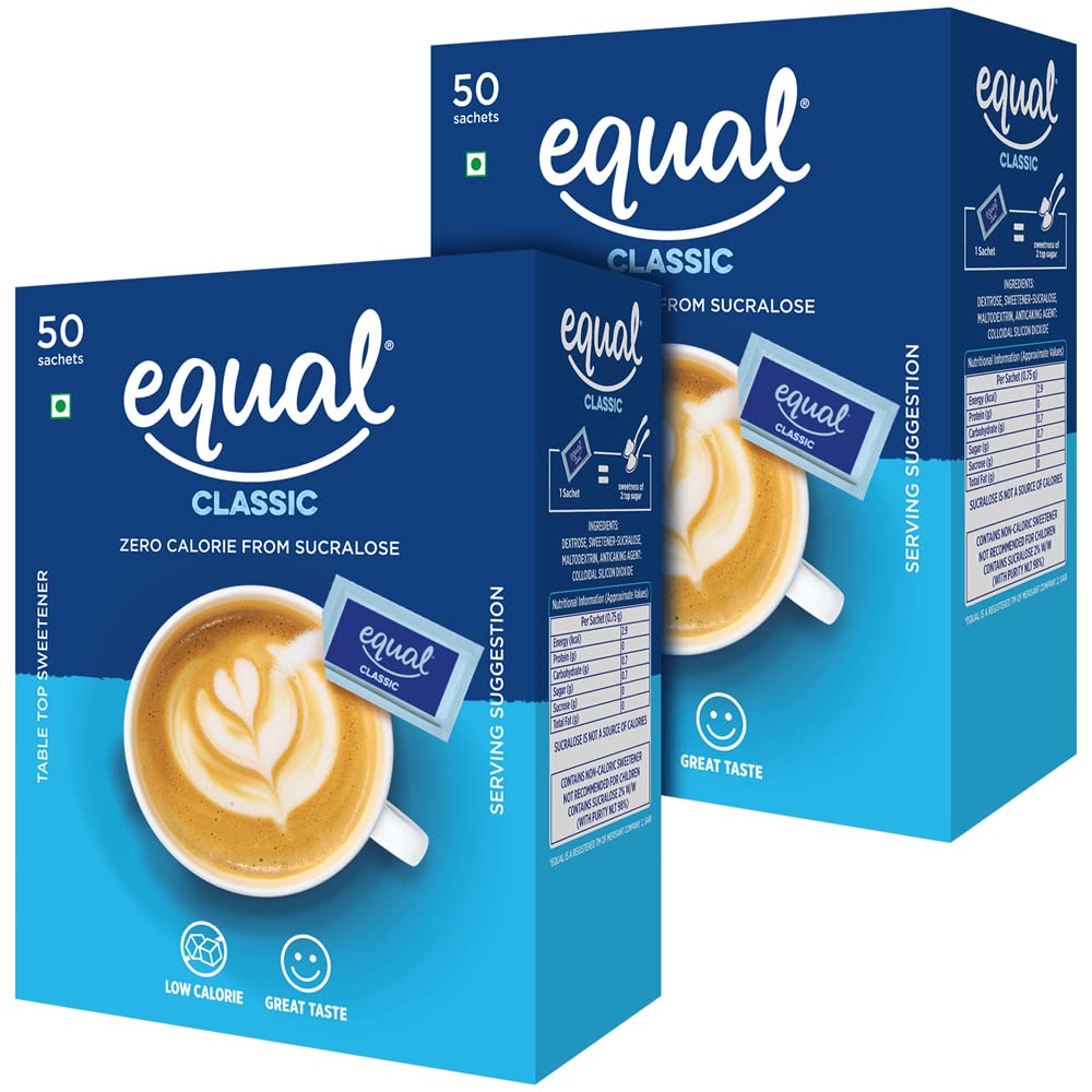 See full amazon price history chart for Equal Classic Zero Calorie Sweetener, Sugar Free, Calorie Control, 50 Sachets, Pack of 2 Equal Classic Zero Calorie Sweetener, Sugar Free, Calorie Control, 50 Sachets, Pack of 2 (B07MHZPMMP) Amazon Price History, Amazon Price Tracker