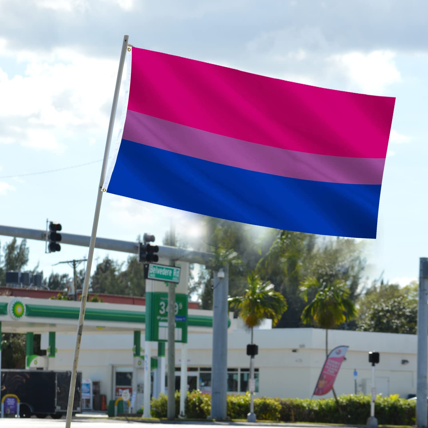 Écusson Brodé Drapeau Bi Pride - Bisexuel, 3,5 X 5,5 Cm, à Coudre Sur Veste, Sac, Patch LGBTQ+