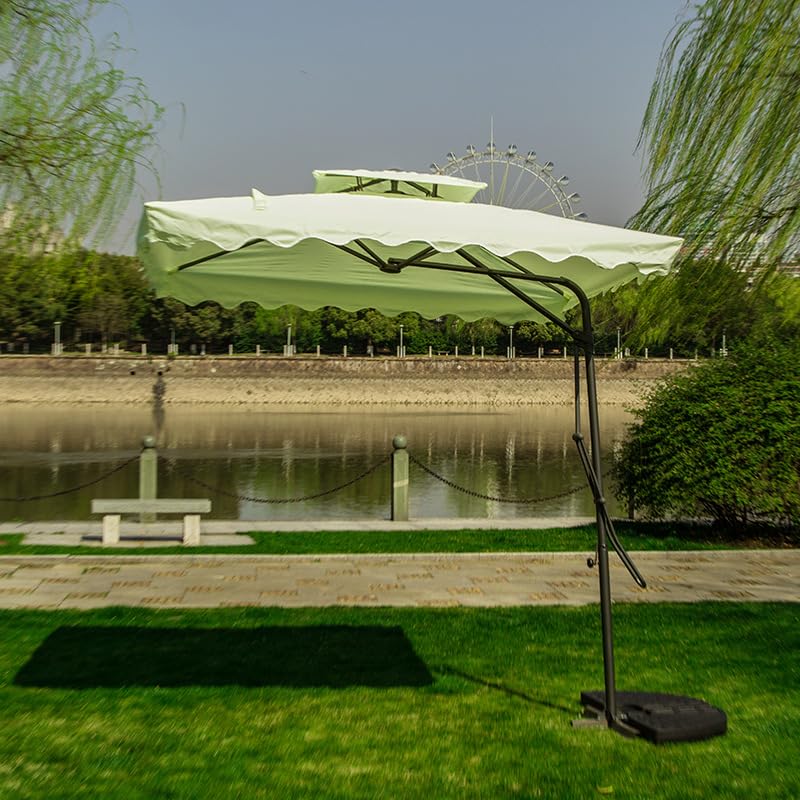 SkyFace Telo di Ricambio per Ombrellone Da Giardino Quadrato 4 Stecche/8 Stecche, Tettoia Ricambio Ombrello 2.2m/2.5m Copertura Ricambio Ombrellone Giardino (Solo Telo)