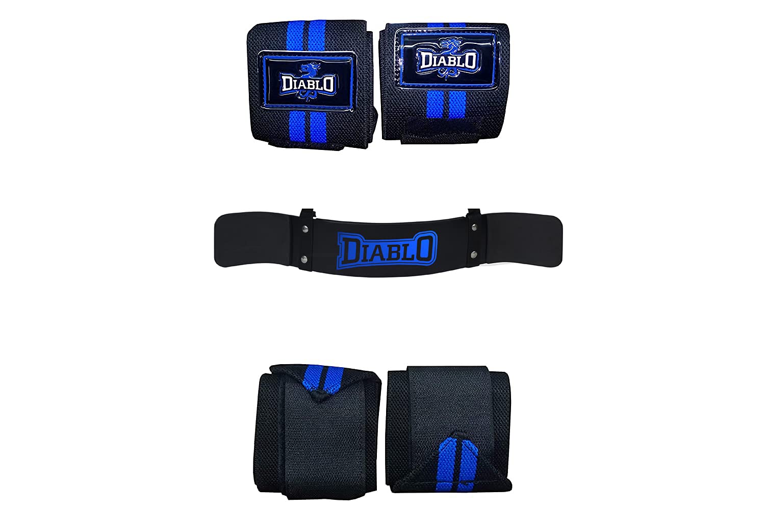 DIABLO Bodybuilding Bicep Curl Arm Blaster With1 Pair Wrist Support/Wrist Wraps/Wrist Band/Straps (BLUE) (B07JKR6Y3N) Amazon Price History, Amazon Price Tracker