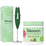 Bloom Nutrition Superfood Greens Powder, Digestive Enzymes with Probiotics and Prebiotics, Gut Health, Bloating Relief, Strawberry Kiwi + Milk Frother High Powered Hand Mixer