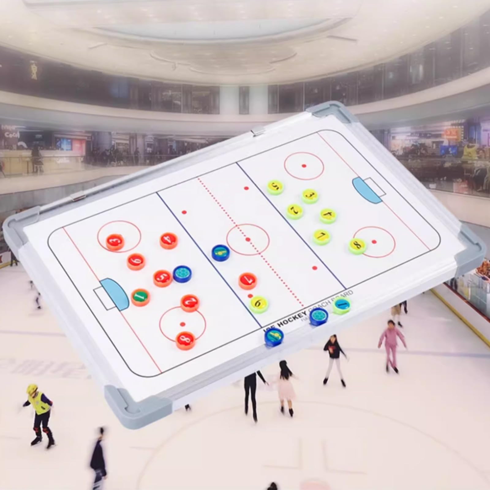 Lavagna Tattica per Hockey Su Ghiaccio, Lavagna Magnetica per Allenatori | Scrivibile e Cancellabile, Facile da Trasportare, per Allenamenti e Partite