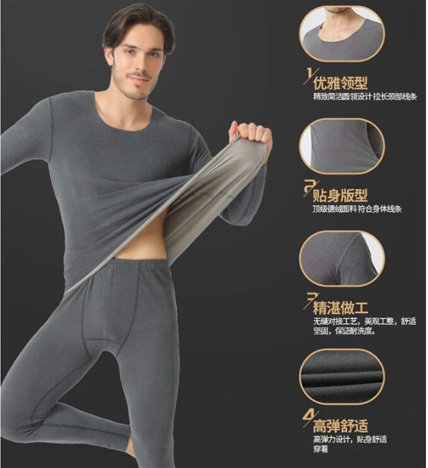 Biancheria Intima Termica di Inverno degli Uomini Thermo Intimo Uomo Imposta Lunghe Abbigliamento Uomo Biancheria Intima Termica Cloth