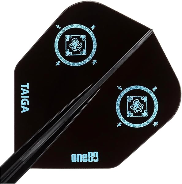 One80×CONDOR AXE ワンエイティ×コンドルアックス Yuki Onodera スモール L ブラック 小野寺由貴選手モデル ダーツ フライト - 4