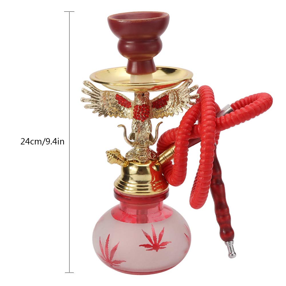 Juego de Shisha Hookah 1 Juego Completo de Shisha de Manguera de Silicona, Juego Pequeño de Aleación de Aluminio Y Vidrio Shisha Family Bar Club Party Outdoor Cafe Shisha,C