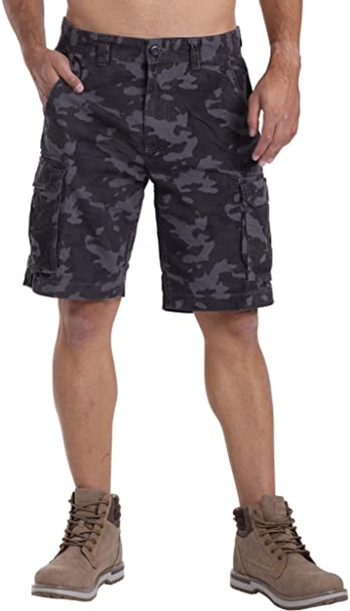 BlauerHafen Pantaloncini da uomo Army Cargo, 100% cotone, 6