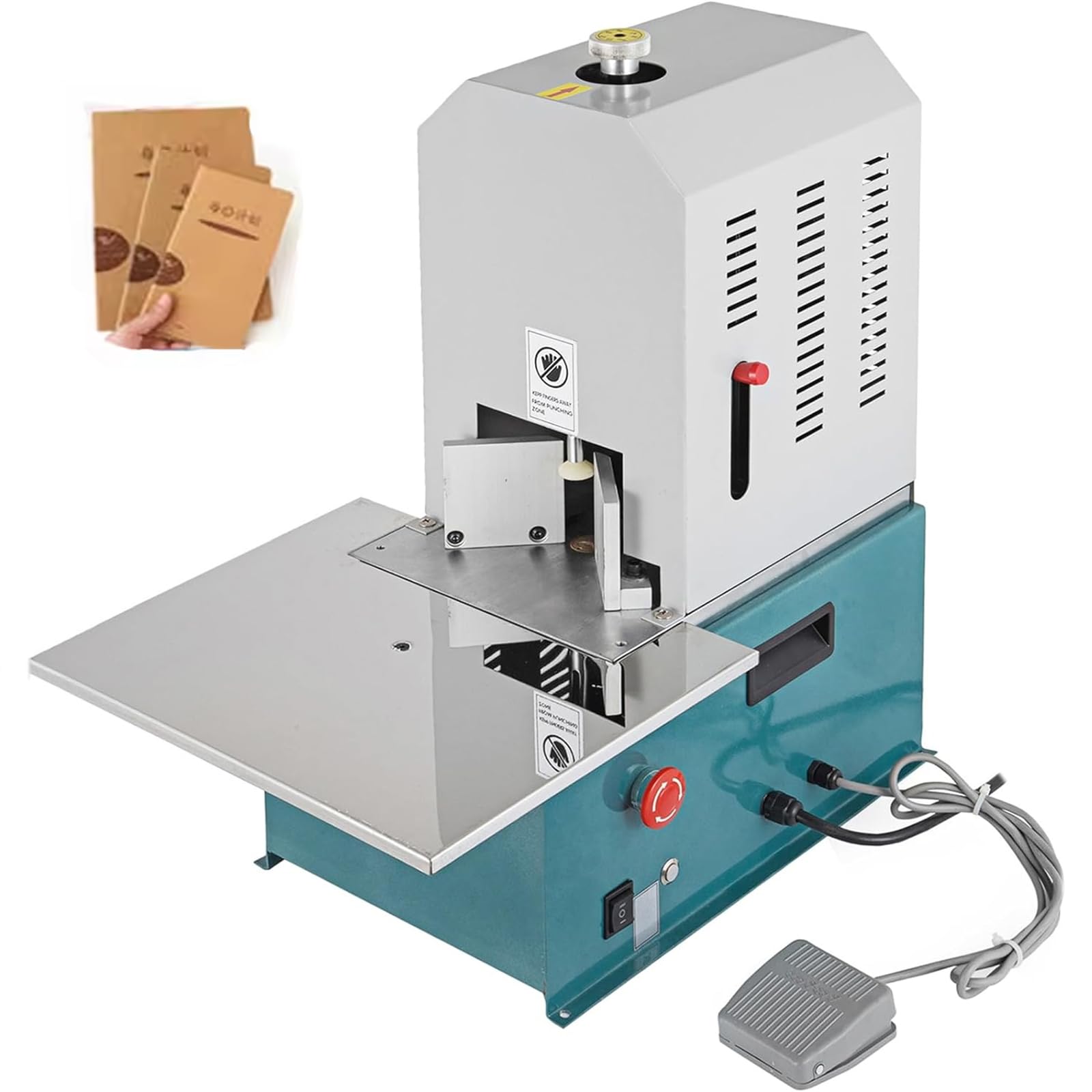 YXZQLOZ Electric Round Corner Machine, Heavy Duty Fillet Paper Cutter Machine with Foot Pedal and Positioning Baffle, for Card