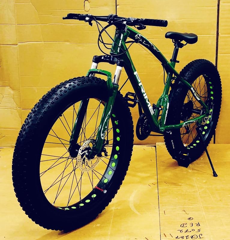 Sunspeed Unisex Mountain Bike | 21-Speed Gear with Double Disc Brakes, Fat Magnesium Tires, Carbon Steel Frame | 26-Inch White, Dual Suspension | Green