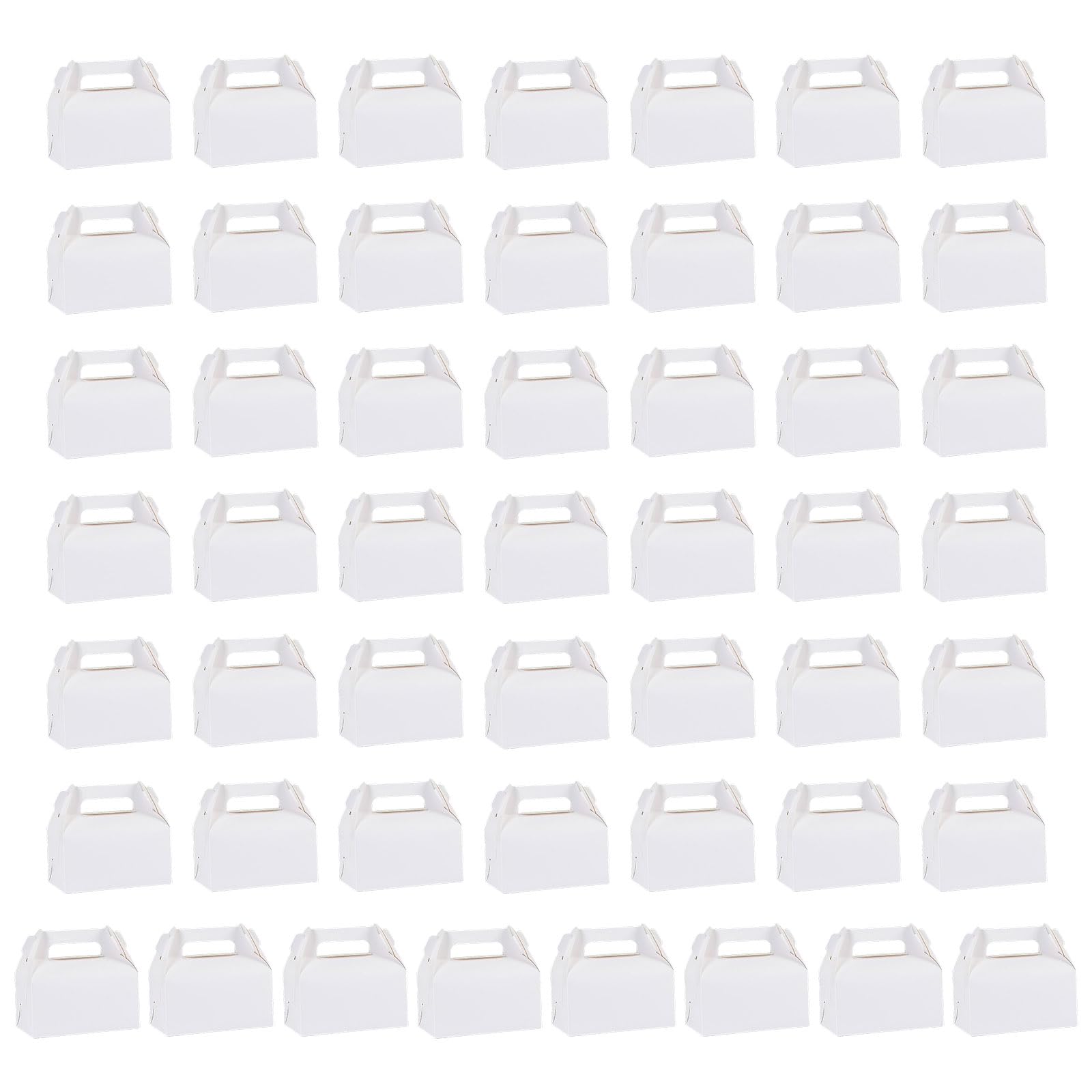 CAZSTYK Bulk 50Pcs Cardboard Party Treats Boxes Quick Setups Design Candy Boxes Ideal for Snacks Gifts and Wedding Treats Present Bulk