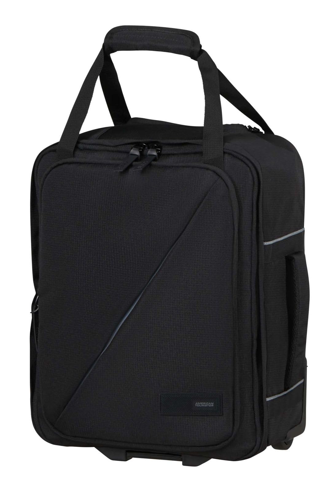 American Tourister Take2Cabin - Ryanair/Wizz Air/Vueling Bolsa de Cabina 40 x 30 x 20 cm, 24,5 l, 1,50 kg, Mochila con Ruedas, Equipaje de Mano, Mochila de Avión MS Bajo Asiento, Negro
