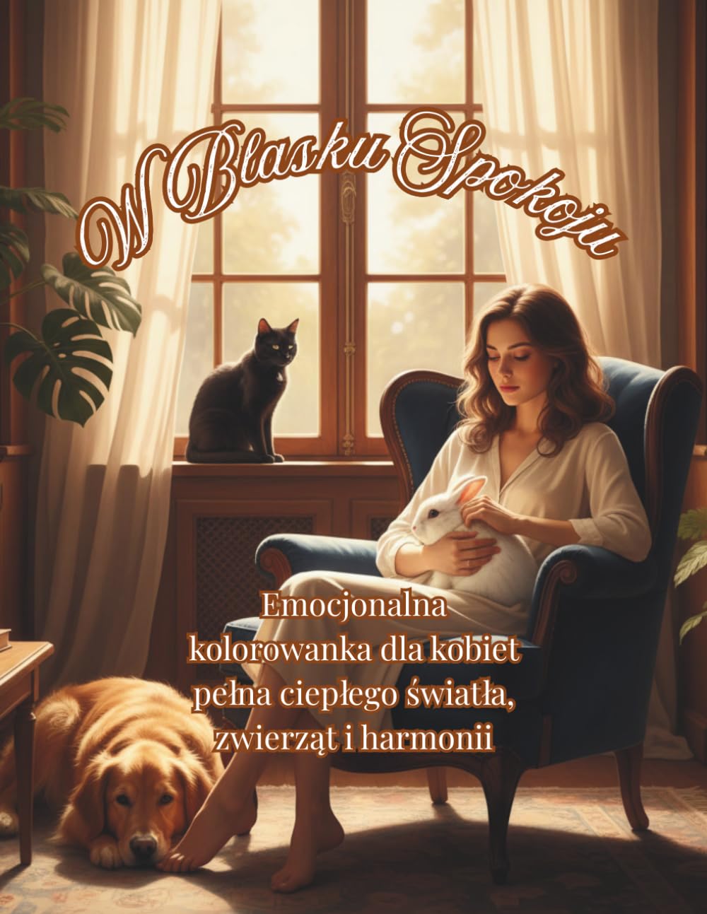 W Blasku Spokoju: Emocjonalna kolorowanka dla kobiet pełna ciepłego światła, zwierząt i harmonii