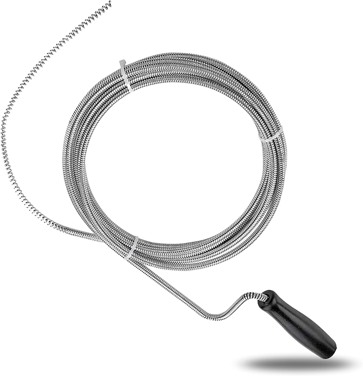 5M Drain Unblocker Wire Metal Flexible Plumbing Cleaner unblocker Auger Spring Pipe Cleaning Tool for Tub Sink Shower Basin (5 Metre)