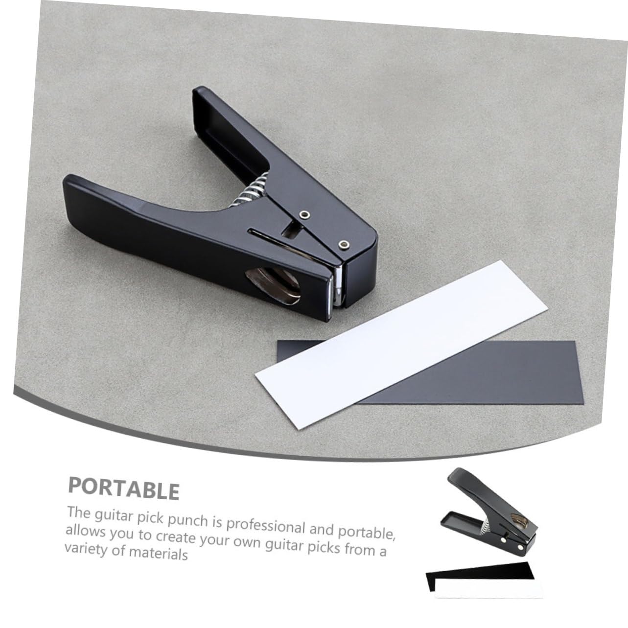 Beaupretty Punzone per Plettro Chitarra Professionale Nero Taglierina Portatile per Creare Plettri Te Precisi per Musicisti e Appassionati Strumento Facile da Usare per DIY Guitar Maker