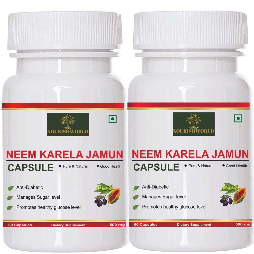 NOURISHWORLD | Diabetic care capsule with Karela, Jamun, Neem, and Methi extracts for Blood sugar control | Improve insulin sensitivi(Combo Pack) ty | Reduce bad cholesterol | Improve metabolism (B0CRKV15XN) Amazon Price History, Amazon Price Tracker