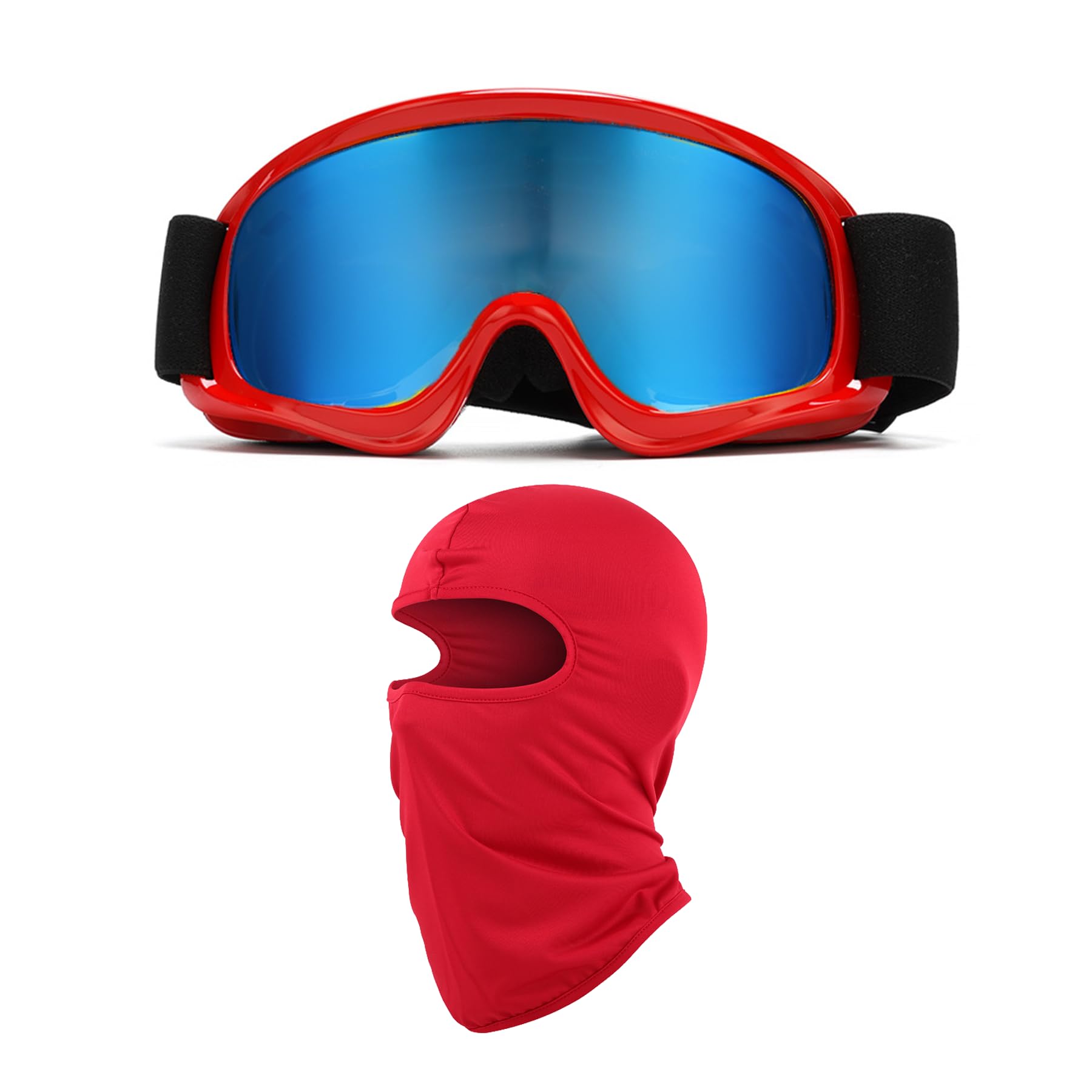 LJDJ Kids Dirt Bike Goggles ATV Motorcycle Off-Road Riding Motocross Glasses with Sun UV Protection Balaclava Full Face Cover