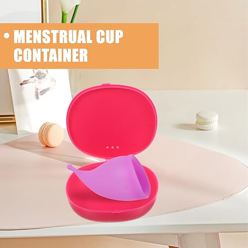 Miniatura 2 de Contenedor de 2 piezas reutilizable para vasos de período, artículos femeninos, caja de chupete para ti y tu chupete de copa de disco, disco