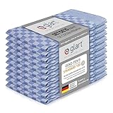 Set de 10 toallas de cocina Glart 48SB 50x70 cm de 100% algodón en azul, certificado OEKO-TEX Standard 100, sin pelusa, lavable, prelavado para la cocina y el lavado.