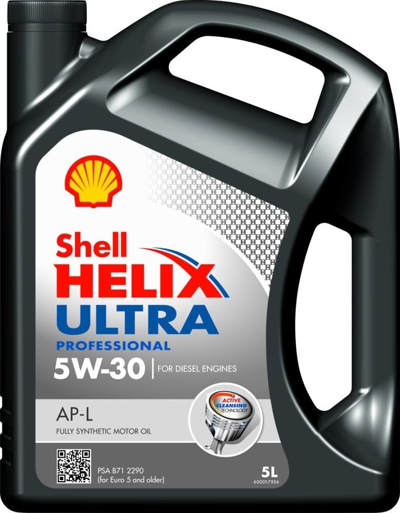 Engine Oil 5W-30 Helix Fully Synthetic Oil Engine Oil ACEA C2 Ultra Prof AP-L 5L Compatible with Fiat Scudo Box Truck 220 Scudo Estate 220, Hyundai Tucson TL, TLE, Toyota Yaris Hatchback P9