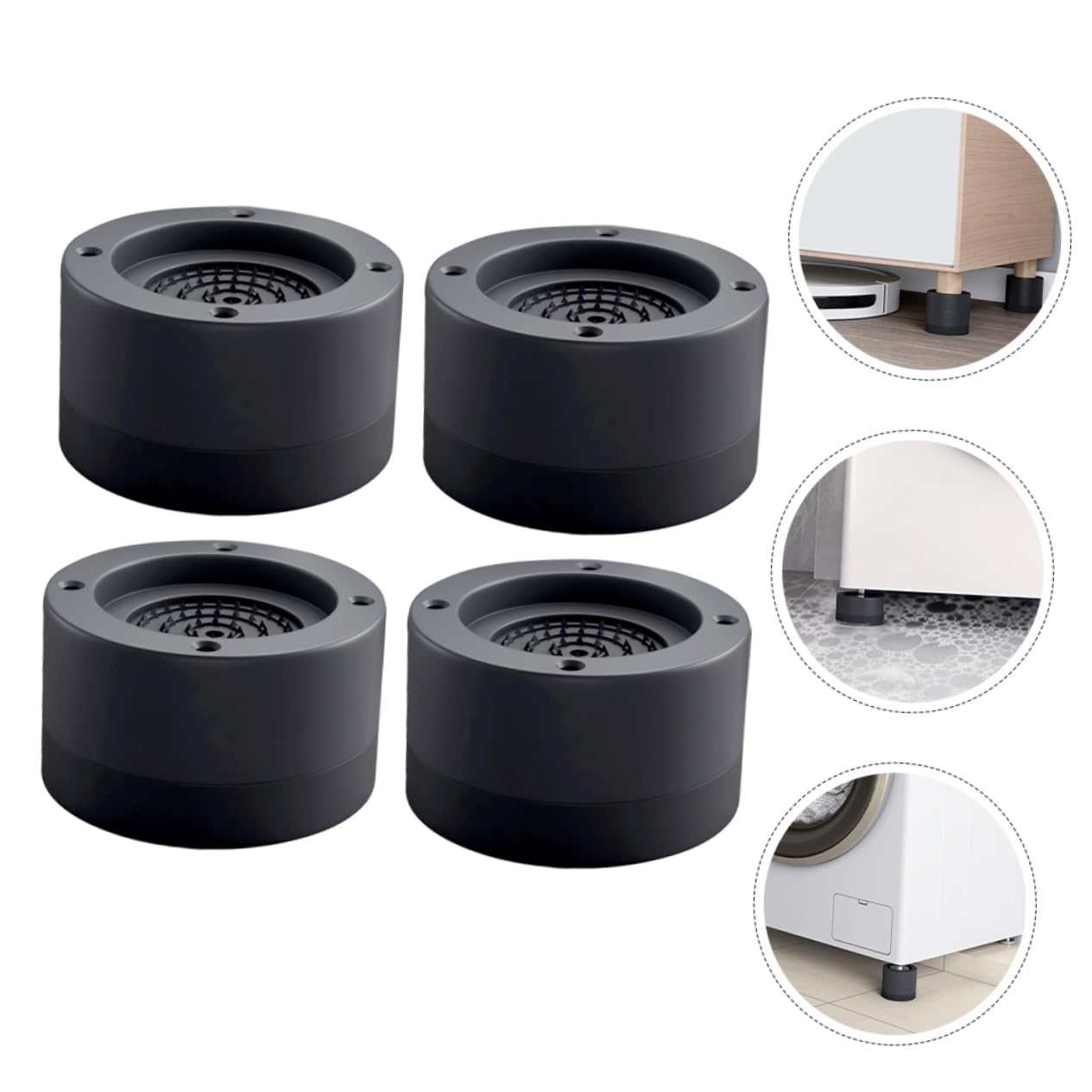 16piezas Almohadillas Antivibración para Lavadoras y Secadoras Diseño Antideslizante Protección De Suelo y Electrodomésticos Solución para Estabilidad y Humedad