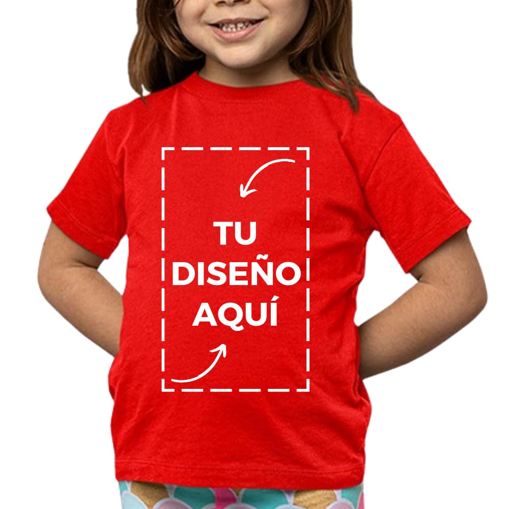 latostadora Camiseta Niño Personalizada Manga Corta - Camisetas Personalizadas Niños - Camisetas para Personalizar Niña - Camiseta Personalizable por Delante y Detras - Regalos Personalizados