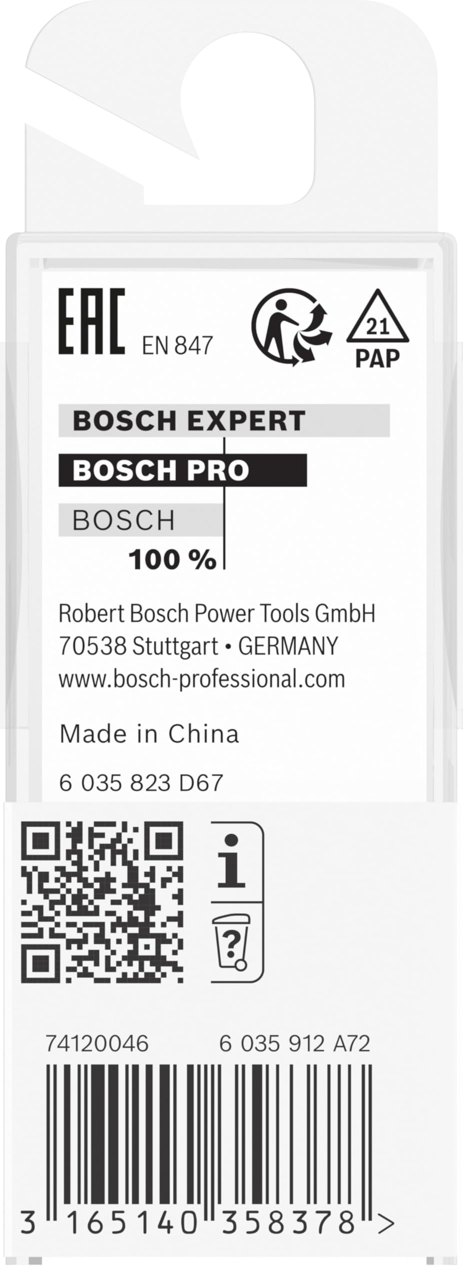 Bosch Professional 1x Frese per scanalature Standard for Wood (per Legno duro, Truciolare, Ø 3 mm, Accessorio Fresatrice portatile, Rifilatore)