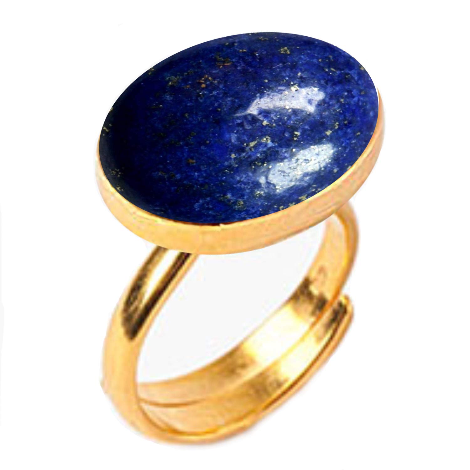 Choose Your Gemstone Adjustable Gold Plated Flat Ring 2.95 Carat Natural Birthstone Ring in Size H to Z for Men & Women