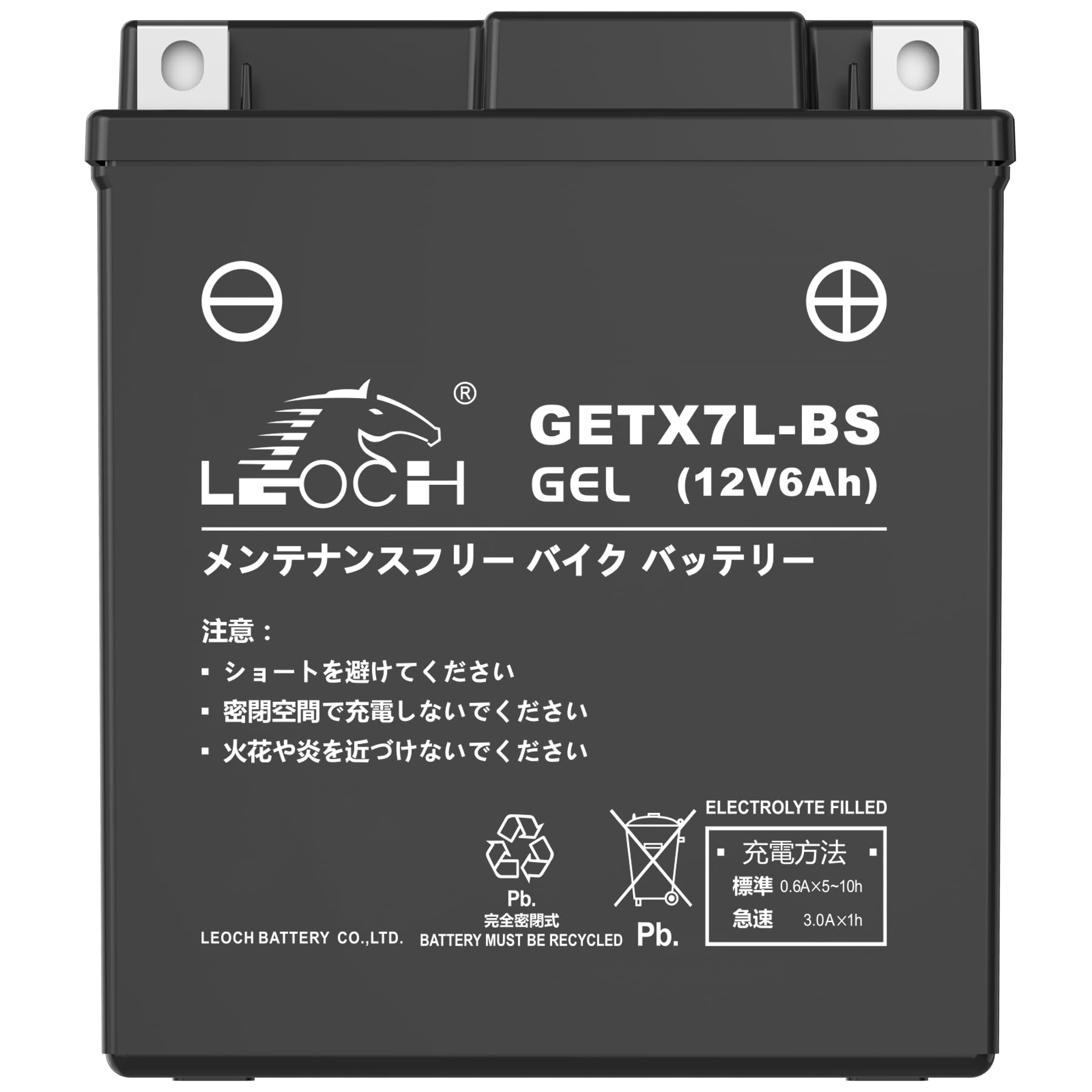 LEOCH ゲル型 バイク用バッテリー GETX7L-BS (YTX7L-BSと…