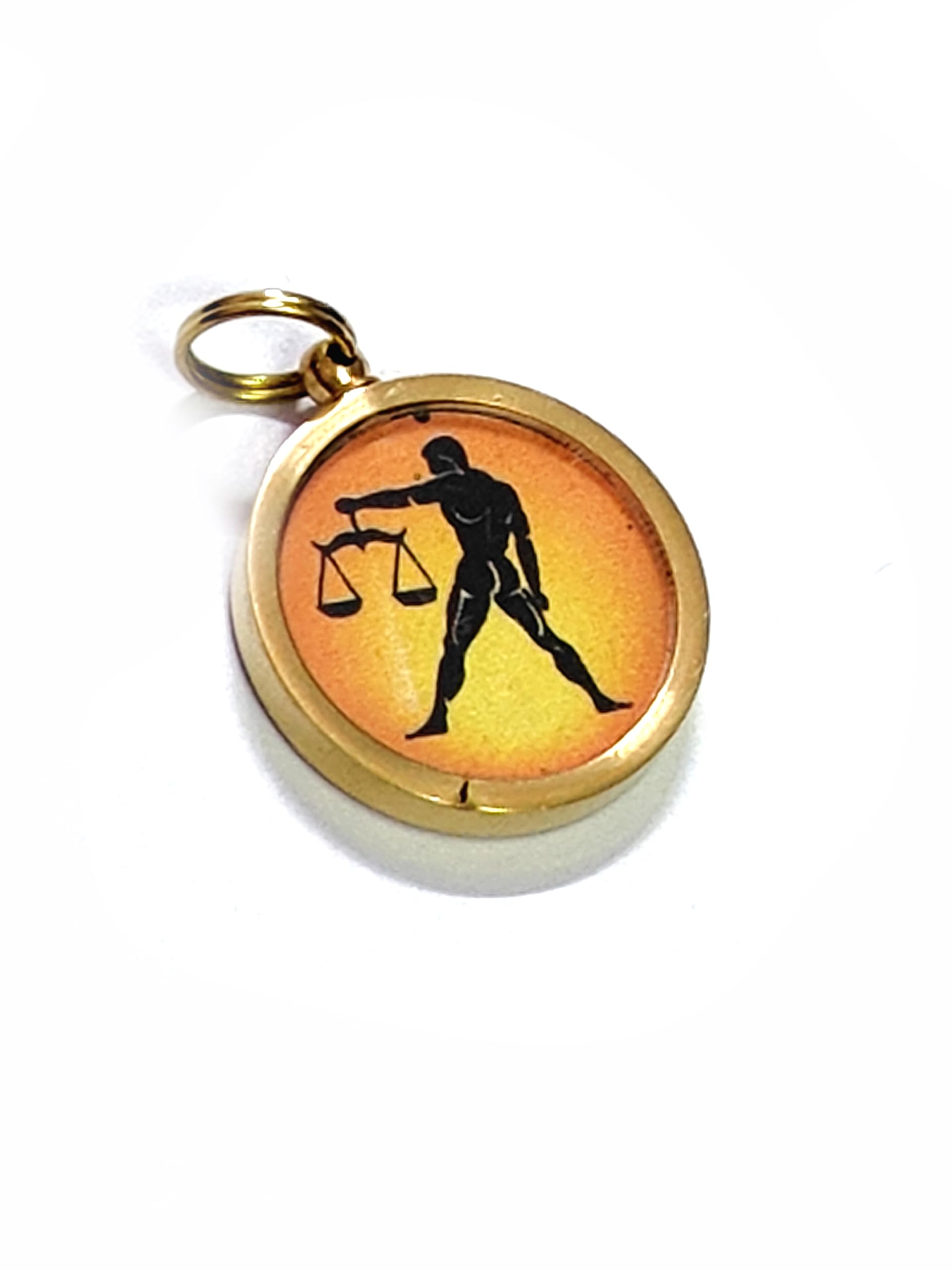Tula Rashi Libra Zodiac Yantra Mantra Brass Lucky Charm pendant