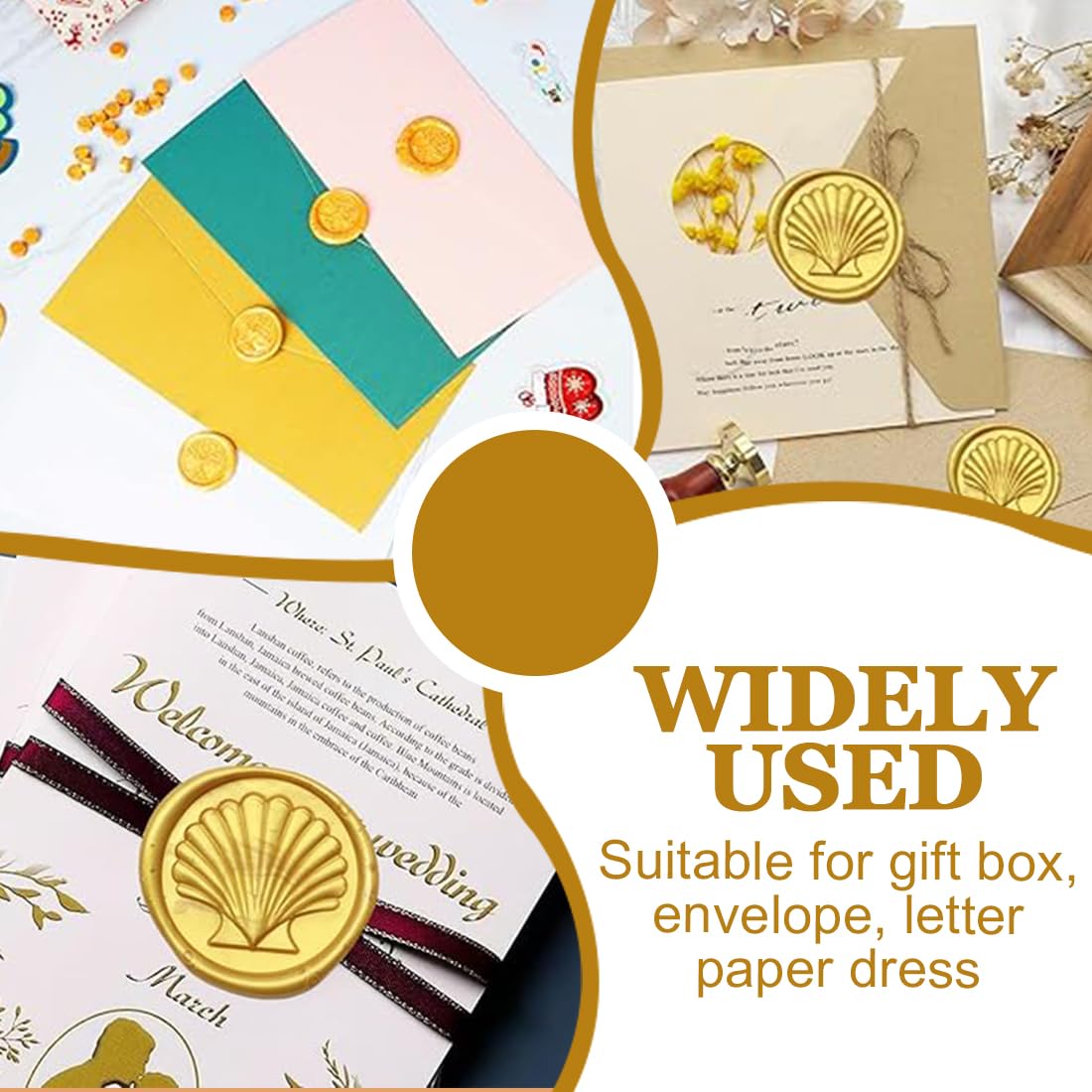 100 piezas de perlas de cera para sellar para invitaciones, tarjetas, sobres, embalaje de vino, envoltura de regalos, kit de sello de cera octogonal