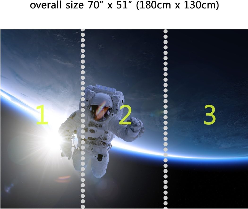 Wall Mural Astronaut take a Spacewalk, Peel and Stick Repositionable Fabric Wallpaper for Interior Home Decor (70 x 51 inches)
