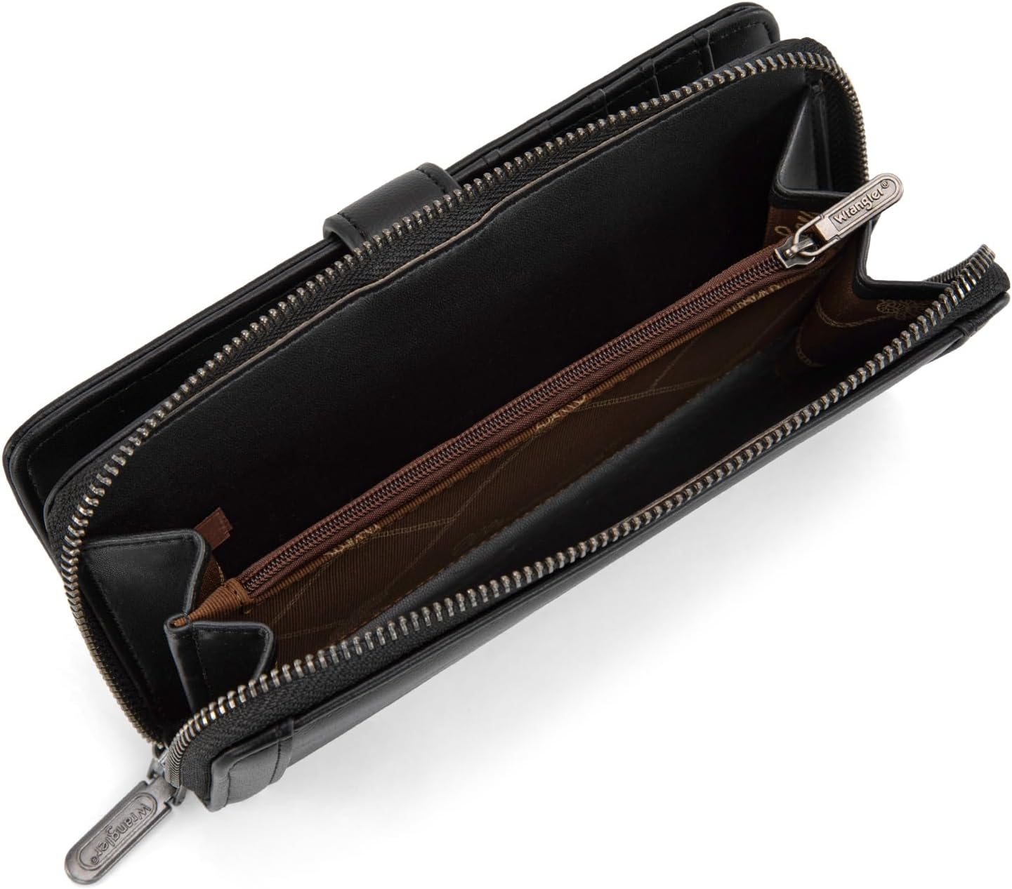 Montana West X Wrangler Black Credit Card Holder and Large Wristlet Wallet Set for Women