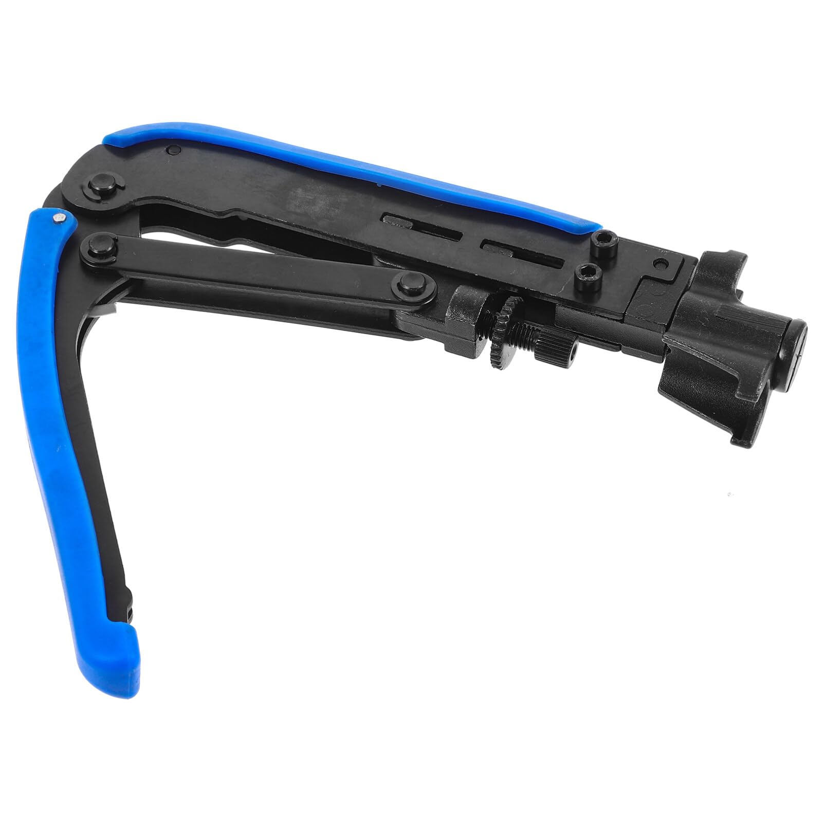Pinza Crimpatrice Coassiale Multiuso per Cavi, Blu | Acciaio Inossidabile e Plastico, per Ufficio e Casa, Crimpatura Precisa F e Terminazione Reti