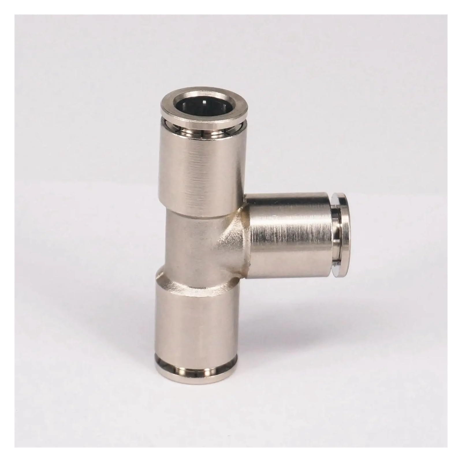 Connessione pneumatica rapida, raccordi pneumatici Misura tubo O/D 10mm Pneumatico in ottone nichelato a 3 vie nel raccordo del connettore Impianto idraulico for raccordo aria a sgancio rapido