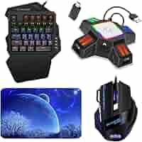 片手ゲーミングキーボード マウス コンバーターセット フォートナイト Amazon.co.jp: 【シール付き】ゲーミングキーボード マウス