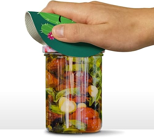 Miniatura 2 de Bonito cactus en maceta con flores rosadas redondas de goma antideslizante para frascos