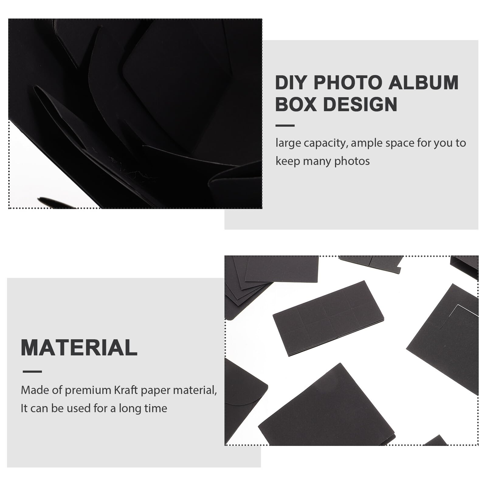 GLEAVI 1pezzi Album Fotografico Artigianale Contenitore Album Ricordi Fai da Te Scatola Regalo Foto Personalizzabile per Compleanni Natale Festa degli Innamorati