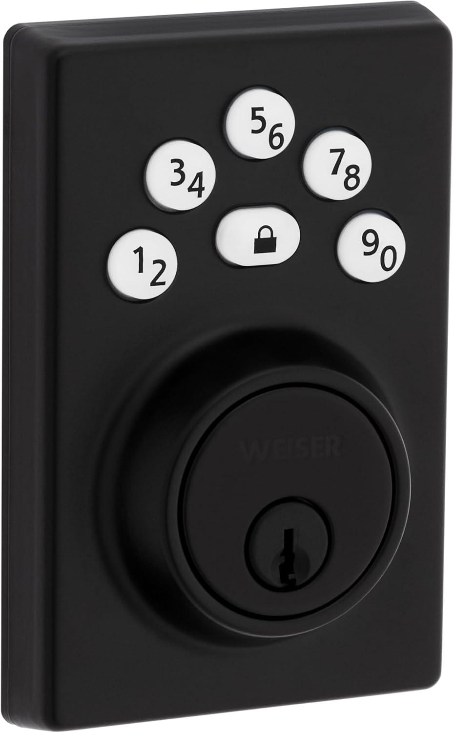 Weiser Elements Matte Black Keyless Entry Door Lock/Deadbolt Lock, 5