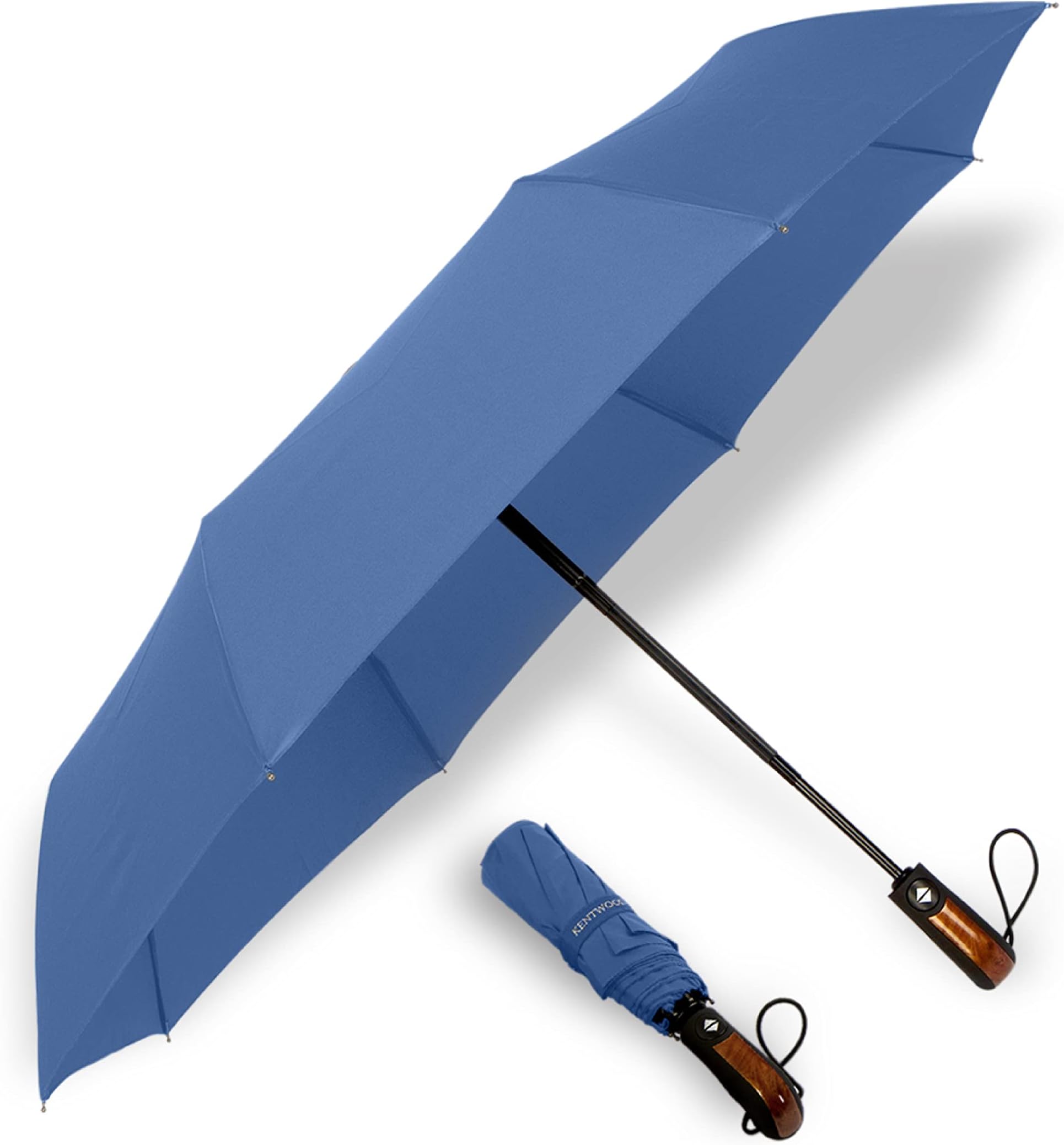 Windproof Teflon Coated Travel Umbrella - Auto Open/Close - Travel Stylish Lightweight Design for Women/Men