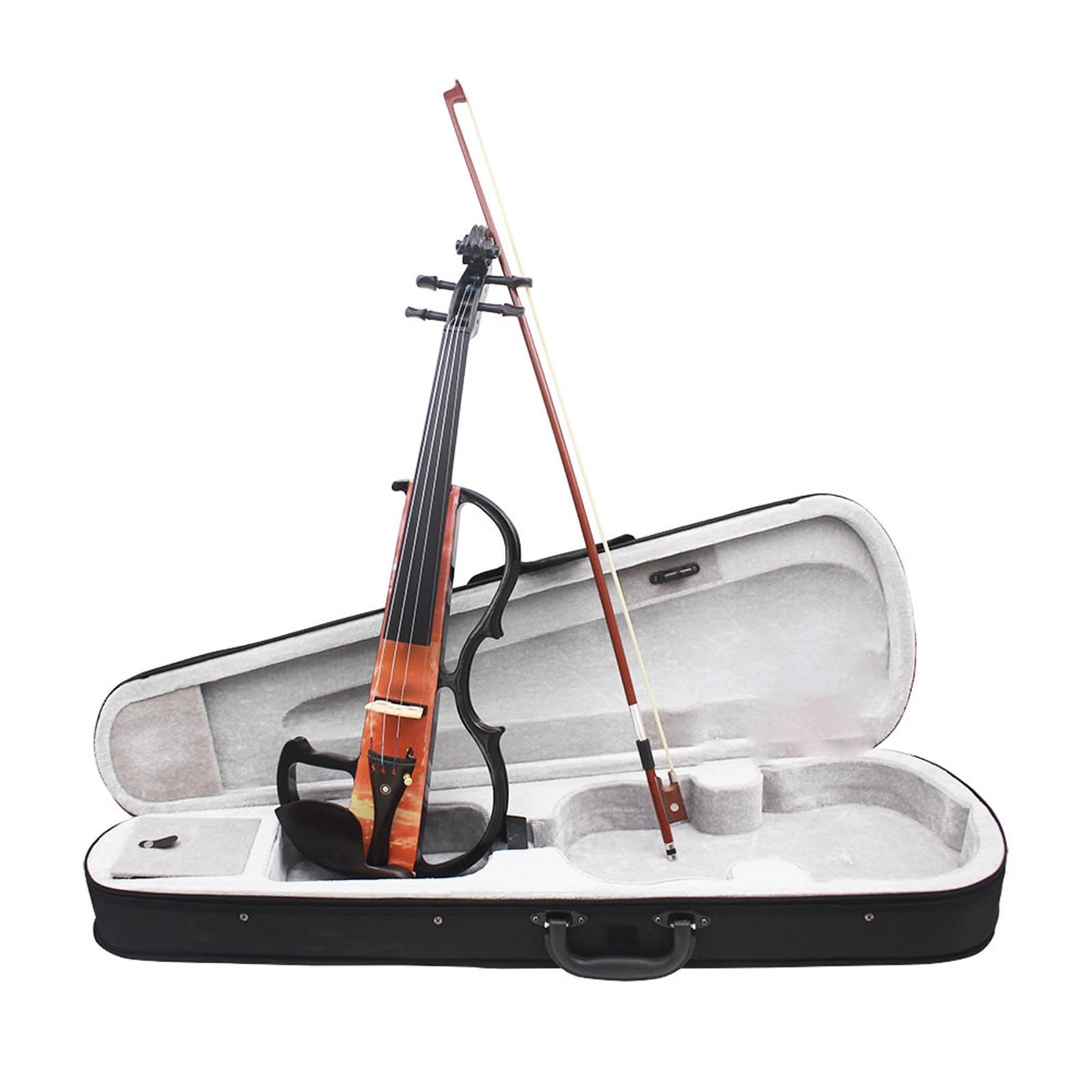 Violino Elettronico Colorato 4/4 Per Adulti Principiante Strumento Musicale Professionale Violino(Orange)