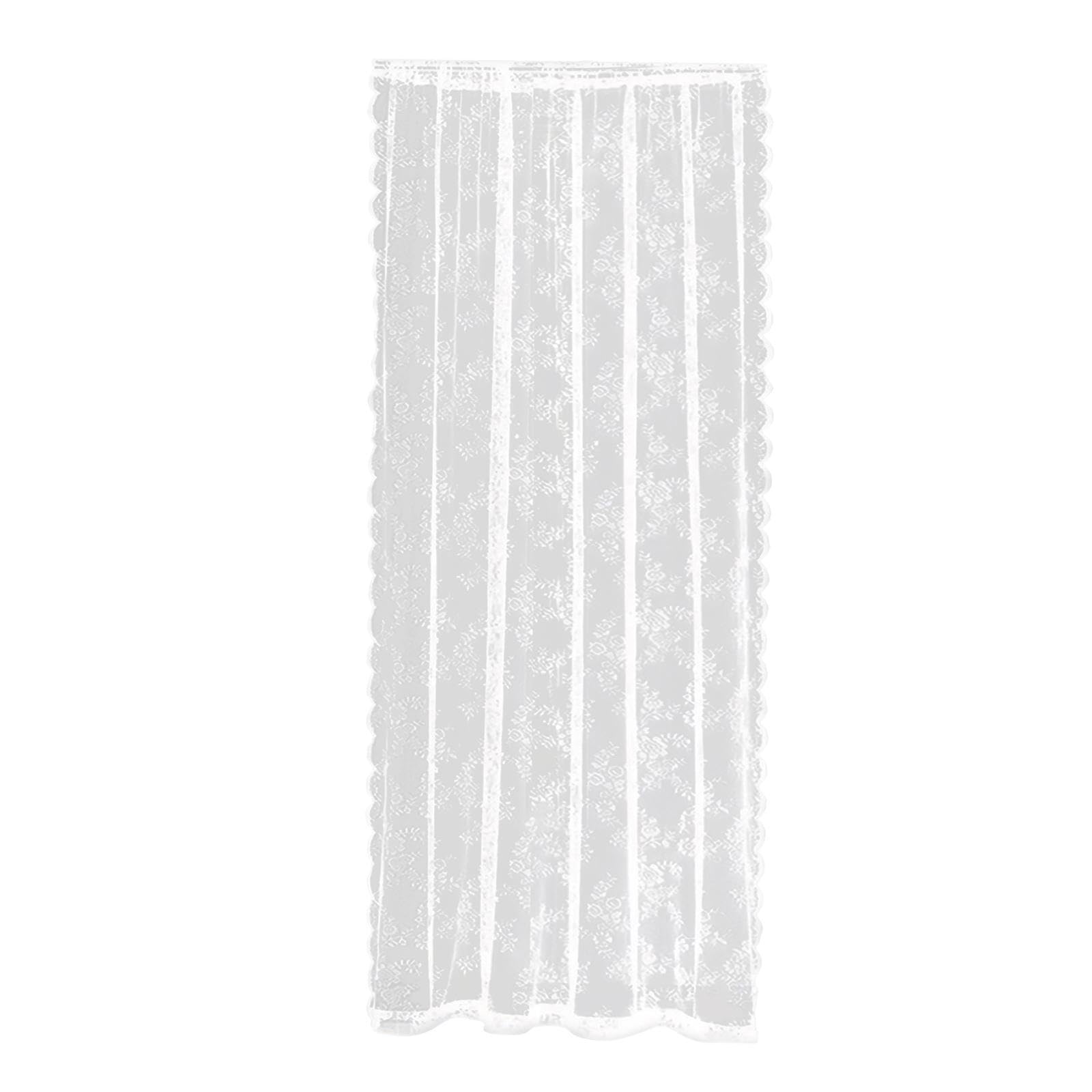QIXCXAZ Fashionable Voile Tulle Curtains With Floral Accents Elegant White Drapes For Cozy Living Room Transparent White Lace Floral Net Curtains Tulle Yarn, 150x200cm