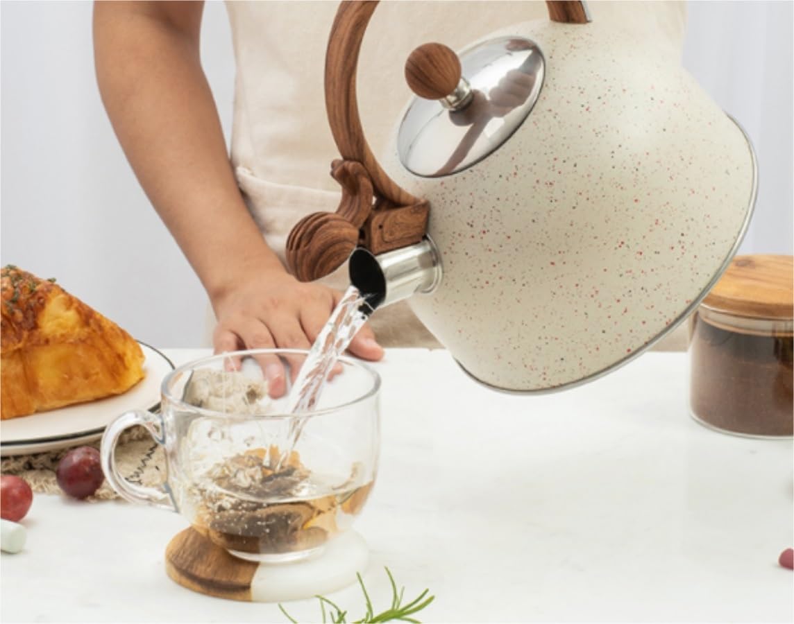 Czajnik Kuchenka Gazowa Czajnik Z Gwizdkiem Ze Stali Nierdzewnej Płyta Kuchenna Izolowaną Płytą Kuchenną Składany Drewniany Uchwyt Czajnik Do Domu